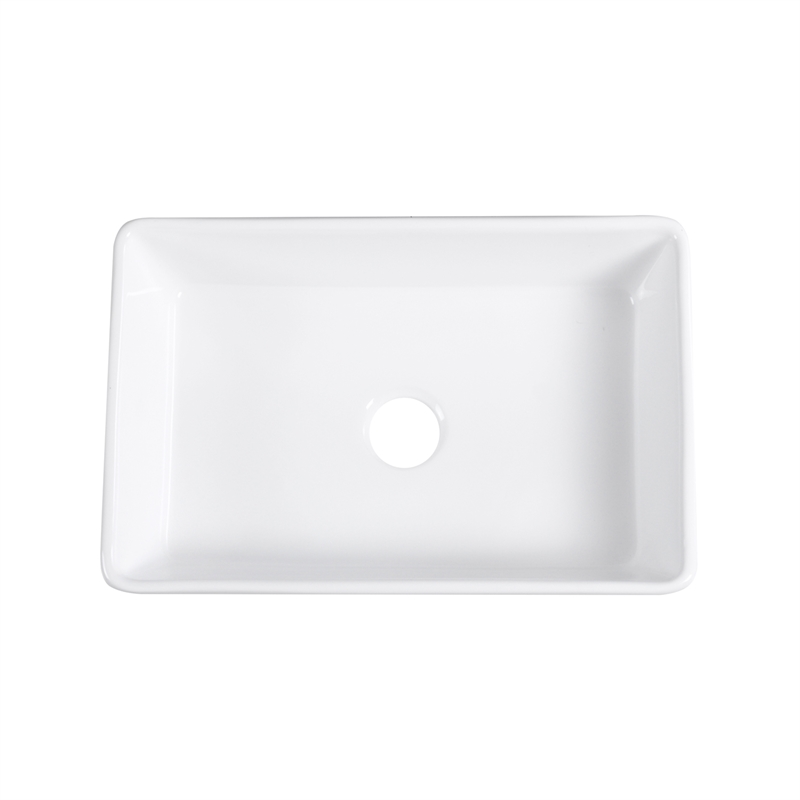 Treviso White Ceramic 30 in. Single Bowl Farmhouse Apron Kitchen Sink
