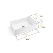 Treviso White Ceramic 30 in. Single Bowl Farmhouse Apron Kitchen Sink
