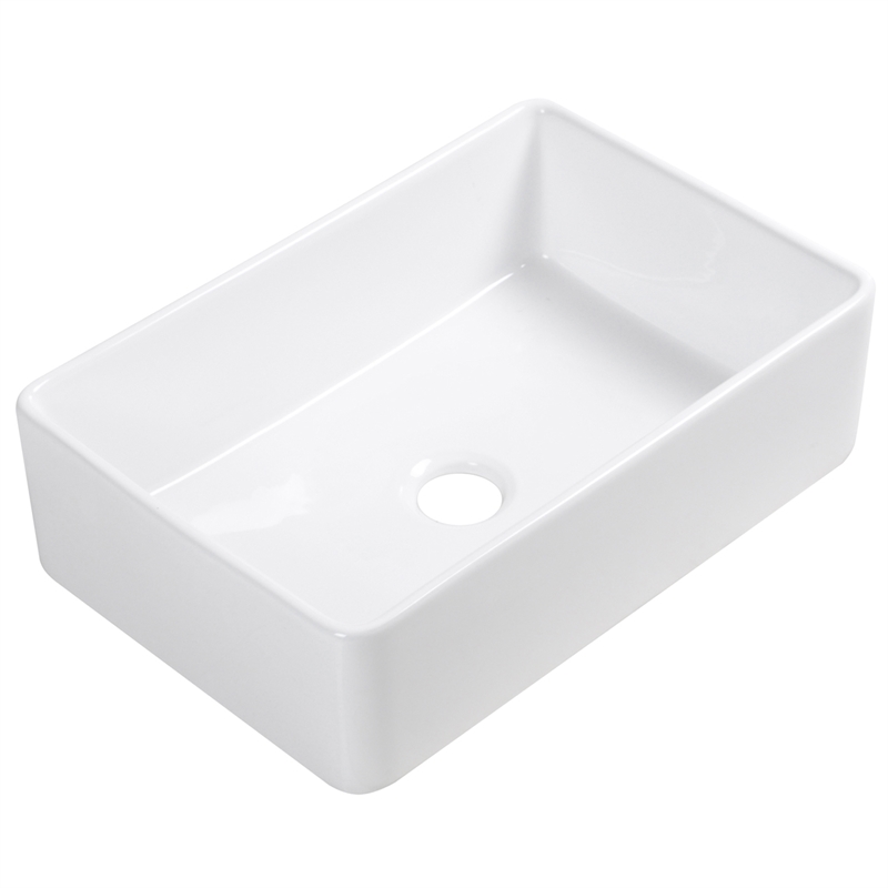 Treviso White Ceramic 30 in. Single Bowl Farmhouse Apron Kitchen Sink