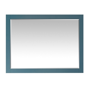 Sutton 48&quot Rectangular Bathroom Wood Framed Wall Mirror in Royal Green