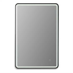 Viaggi 24&quot Aluminum Framed in Black Bathroom/Vanity LED Lighted Wall Mirror