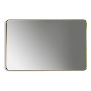 Nettuno 48&quot Bathroom/Vanity Brushed Gold Aluminum Framed Wall Mirror
