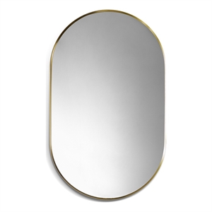 Ispra 36&quot Bathroom/Vanity Brushed Gold Aluminum Framed Wall Mirror