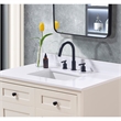 37. in Stone effects Vanity Top in Snow White with White Sink
