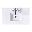 37. in Stone effects Vanity Top in Snow White with White Sink