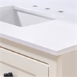 43. in Stone effects Vanity Top in Snow White with White Sink