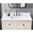 43. in Stone effects Vanity Top in Snow White with White Sink