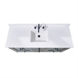 61. in Stone effects Vanity Top in Snow White with Single White Sink