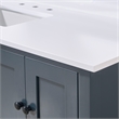 61. in Stone effects Vanity Top in Snow White with Single White Sink