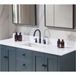 61. in Stone effects Vanity Top in Snow White with Single White Sink