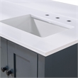 61. in Stone effects Vanity Top in Snow White with Double White Sink