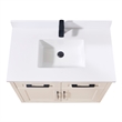 37. in Composite Stone Vanity Top in Snow White with White Sink