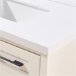 37. in Composite Stone Vanity Top in Snow White with White Sink