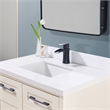 37. in Composite Stone Vanity Top in Snow White with White Sink