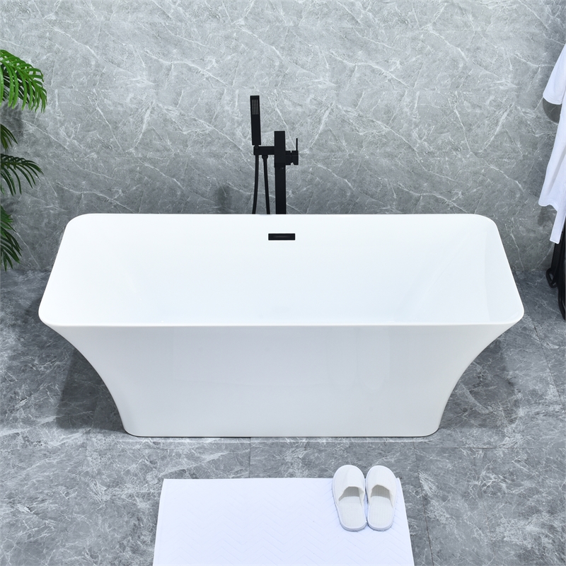 Campia Single Handle Floor Mounted Tub Filler with Handshower in Matte Black