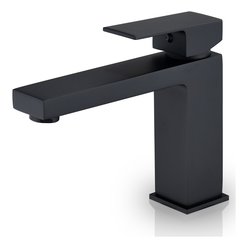 Aalst Single Hole Single Handle Bathroom Faucet in Matte Black