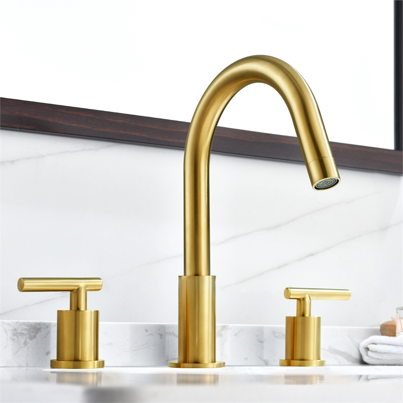 Balen 8. in Widespread 2-Handle Bathroom High-Arc Faucet in Matte Black