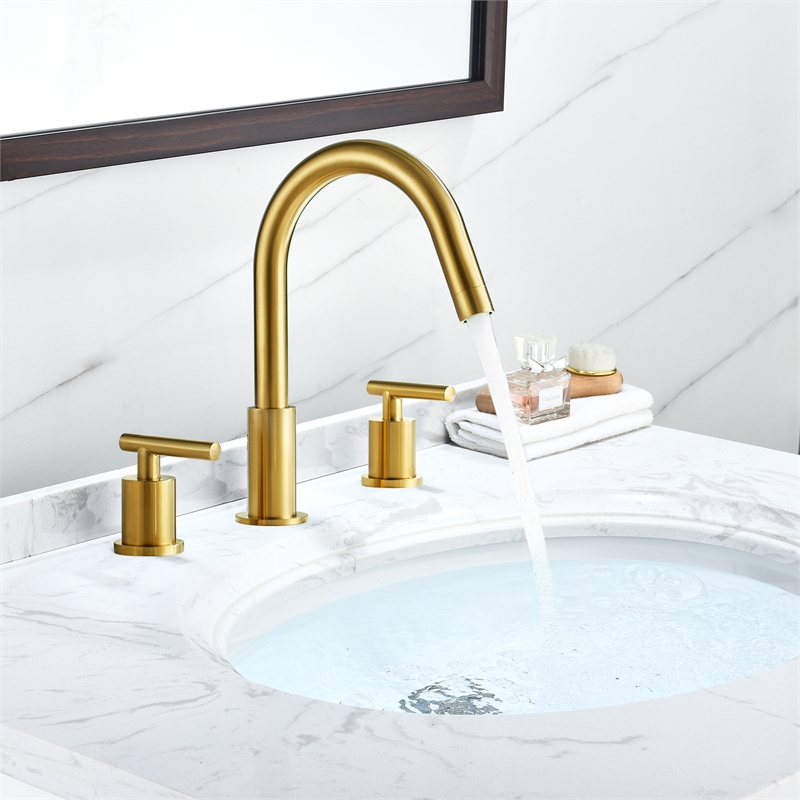 Balen 8. in Widespread 2-Handle Bathroom High-Arc Faucet in Matte Black