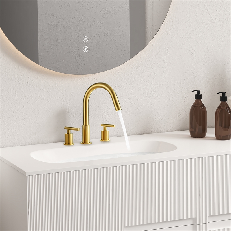 Balen 8. in Widespread 2-Handle Bathroom High-Arc Faucet in Matte Black