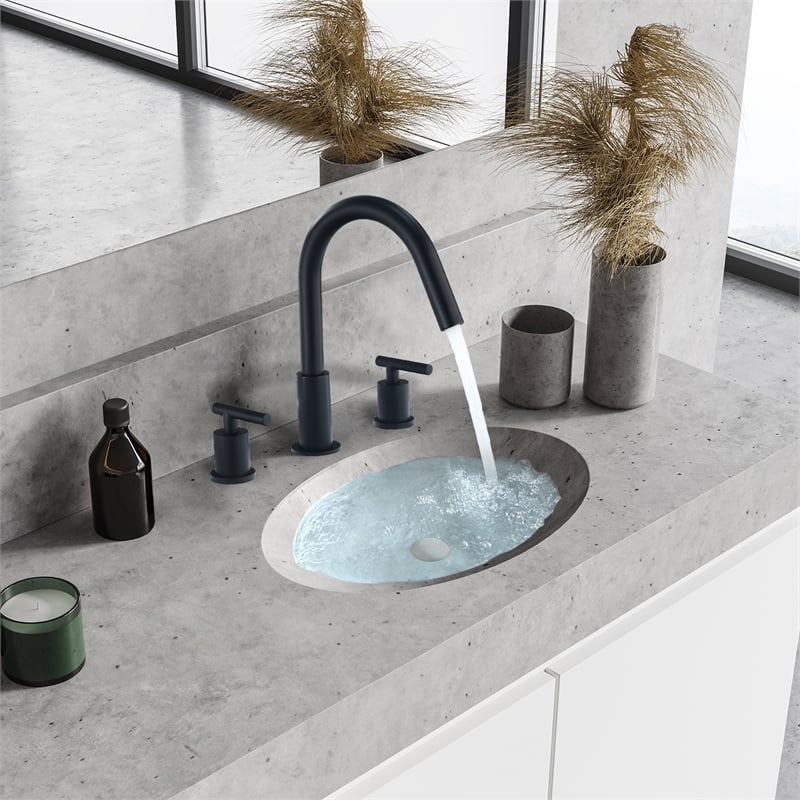 Balen 8. in Widespread 2-Handle Bathroom High-Arc Faucet in Brushed Gold