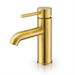 Tubize Single Hole Single-Handle Bathroom Faucet in Brushed Gold