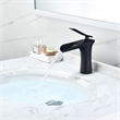Mayen Single Hole Single-Handle Waterfall Bathroom Faucet in Matte Black