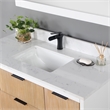Mayen Single Hole Single-Handle Waterfall Bathroom Faucet in Matte Black