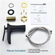 Mayen Single Hole Single-Handle Waterfall Bathroom Faucet in Matte Black