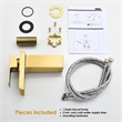 Sassor Single Hole Single-Handle Waterfall Bathroom Faucet in Brushed Gold