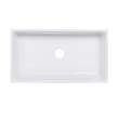 Leonis 17 in. Square White Finish Ceramic Vessel Bathroom Vanity Sink