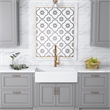 Leonis 17 in. Square White Finish Ceramic Vessel Bathroom Vanity Sink