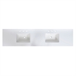 Caorle 84. in Engineered Stone Vanity Top in Snow White with White Sink