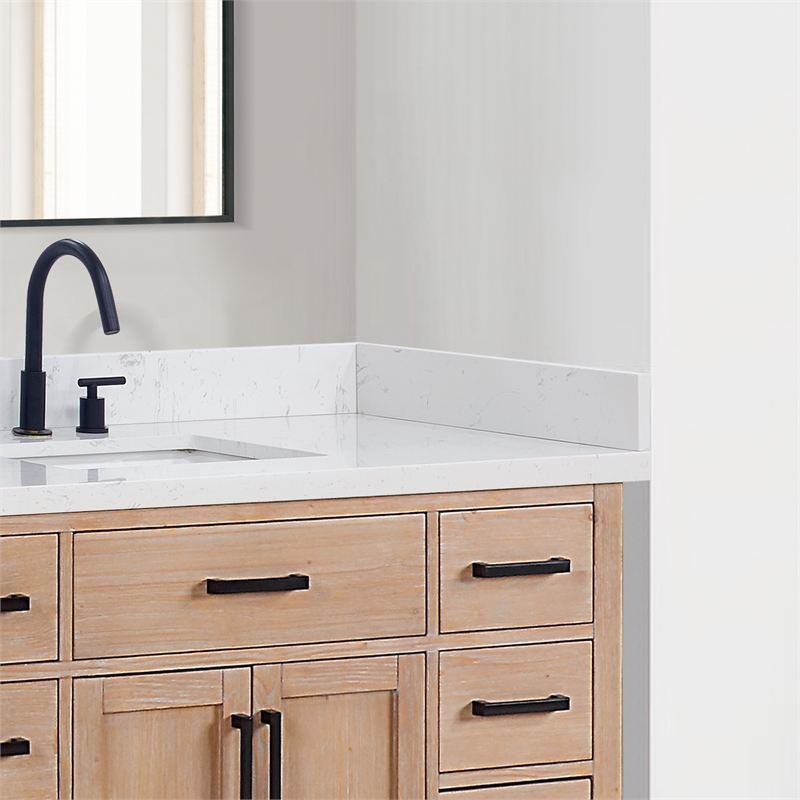 Altair Design 21 in.W Engineered Stone Vanity Sidesplash in Aosta White
