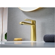 Paula Single Hole Single-Handle Brass Bathroom Faucet in Brushed Gold