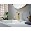 Paula Single Hole Single-Handle Brass Bathroom Faucet in Brushed Gold