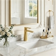 Paula Single Hole Single-Handle Brass Bathroom Faucet in Brushed Gold