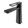 Paula Single Hole Single-Handle Brass Bathroom Faucet in Matte Black
