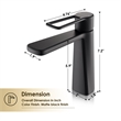 Paula Single Hole Single-Handle Brass Bathroom Faucet in Matte Black