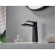 Paula Single Hole Single-Handle Brass Bathroom Faucet in Matte Black
