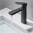 Paula Single Hole Single-Handle Brass Bathroom Faucet in Matte Black
