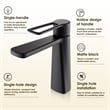 Paula Single Hole Single-Handle Brass Bathroom Faucet in Matte Black