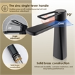 Paula Single Hole Single-Handle Brass Bathroom Faucet in Matte Black