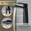 Paula Single Hole Single-Handle Brass Bathroom Faucet in Matte Black