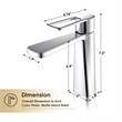 Paula Single Hole Single-Handle Brass Bathroom Faucet in Prolished Chrome