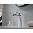 Paula Single Hole Single-Handle Brass Bathroom Faucet in Prolished Chrome