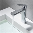 Paula Single Hole Single-Handle Brass Bathroom Faucet in Prolished Chrome