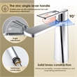 Paula Single Hole Single-Handle Brass Bathroom Faucet in Prolished Chrome