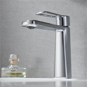 Paula Single Hole Single-Handle Brass Bathroom Faucet in Prolished Chrome