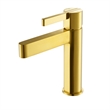 Stila Single Hole Single-Handle Brass Bathroom Faucet in Brushed Gold