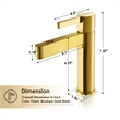 Stila Single Hole Single-Handle Brass Bathroom Faucet in Brushed Gold